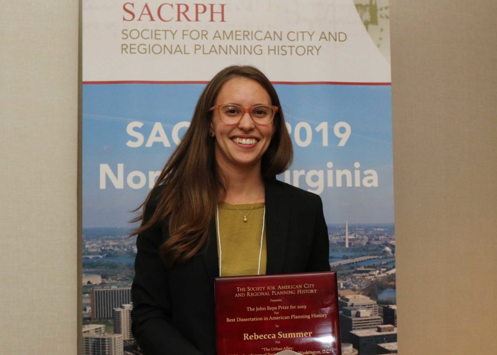 Rebecca Summer, Portland State University, 2019 John Reps Dissertation Prize Winner