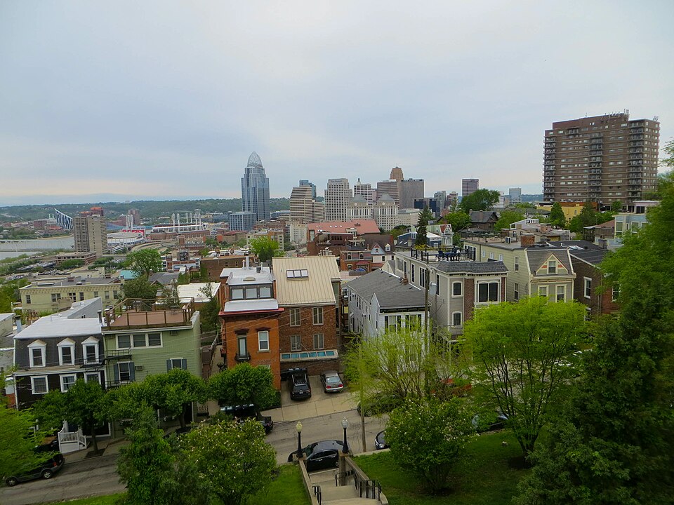 A view of Downtown, Cincinnati from the Mt Adams neighborhood.