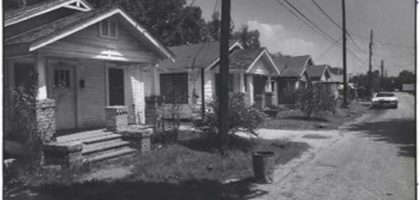 Photograph of A Street in Fifth Ward, July 1980. Houston Chronicle.
