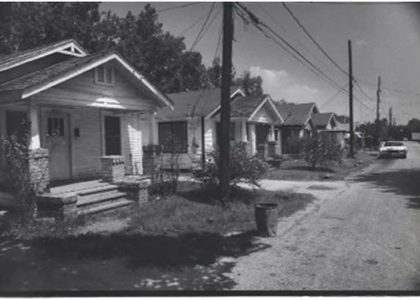 Photograph of A Street in Fifth Ward, July 1980. Houston Chronicle.